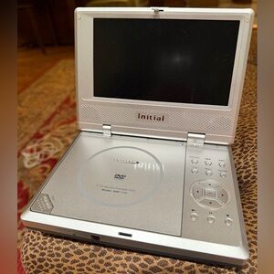 Initial 7” Silver Portable DVD Player